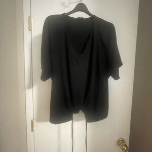 Rouge Helium Black Drape Blouse